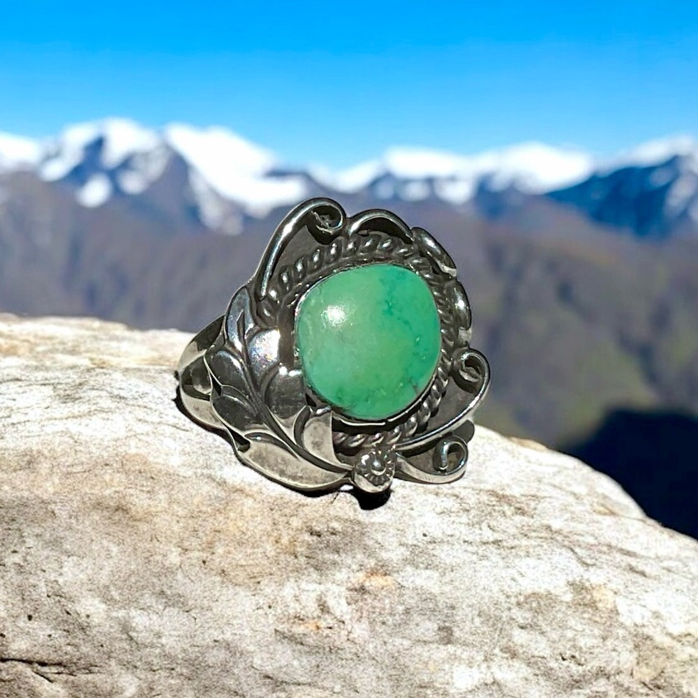 🌺RARE Al Joe Navajo Sterling & Turquoise Ring